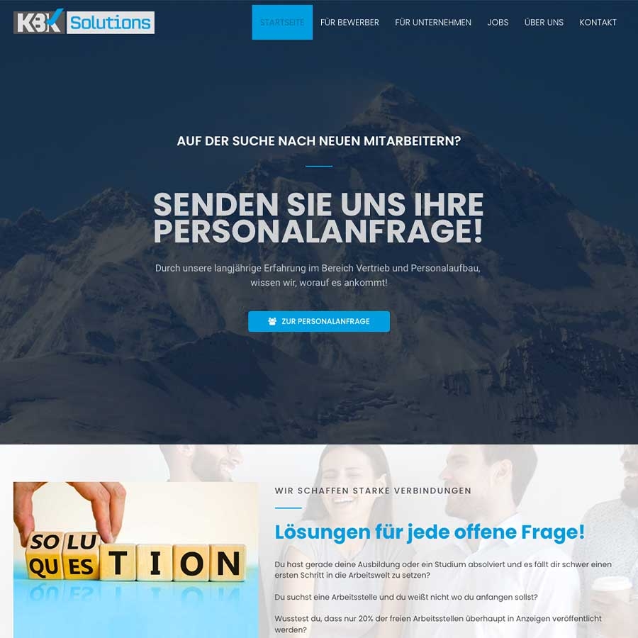 Website für die KBK Solutions UG
